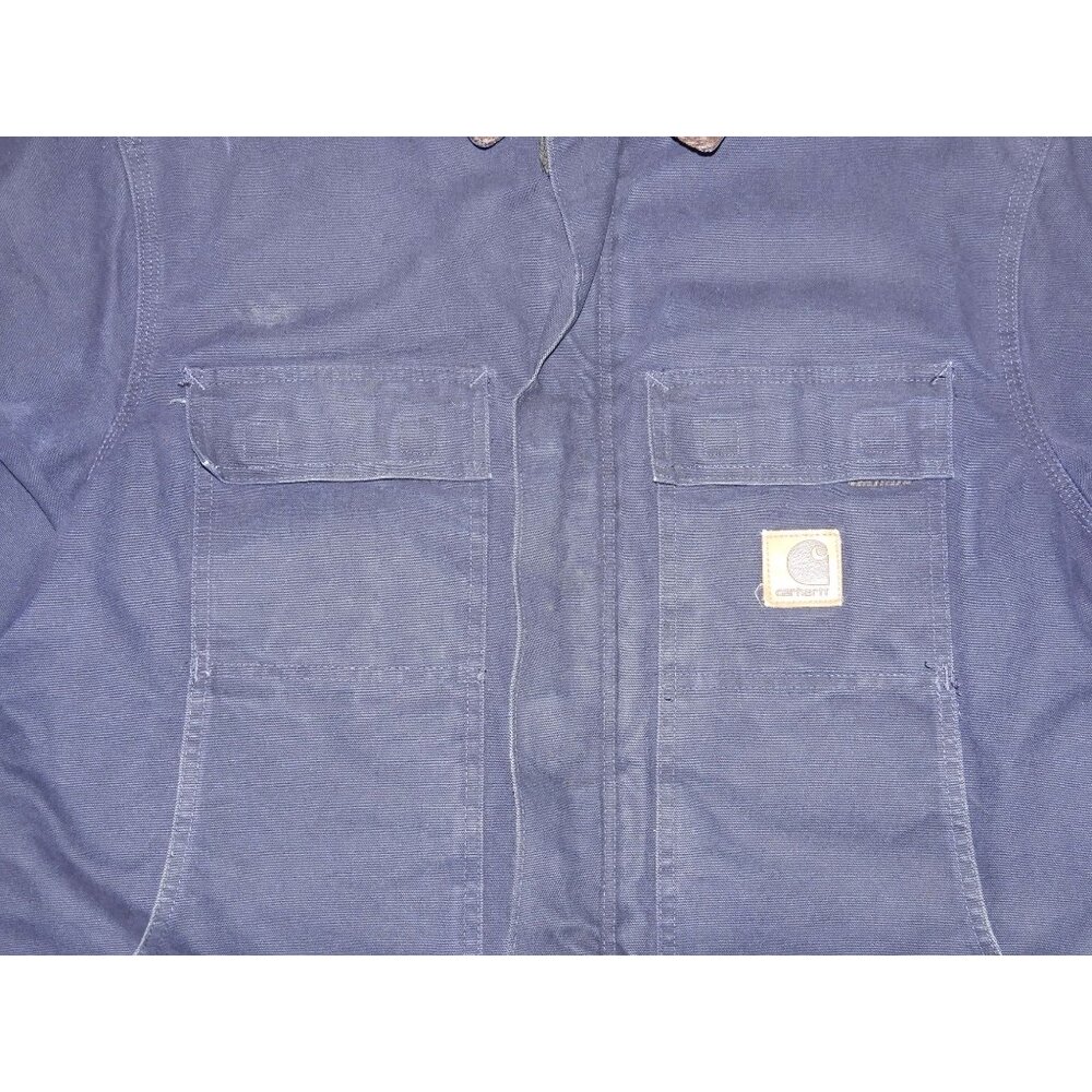 Vintage Carhartt C26 MDT Midnight Blue Jacket Mens Large Regular Union Made - Picture 9 of 10